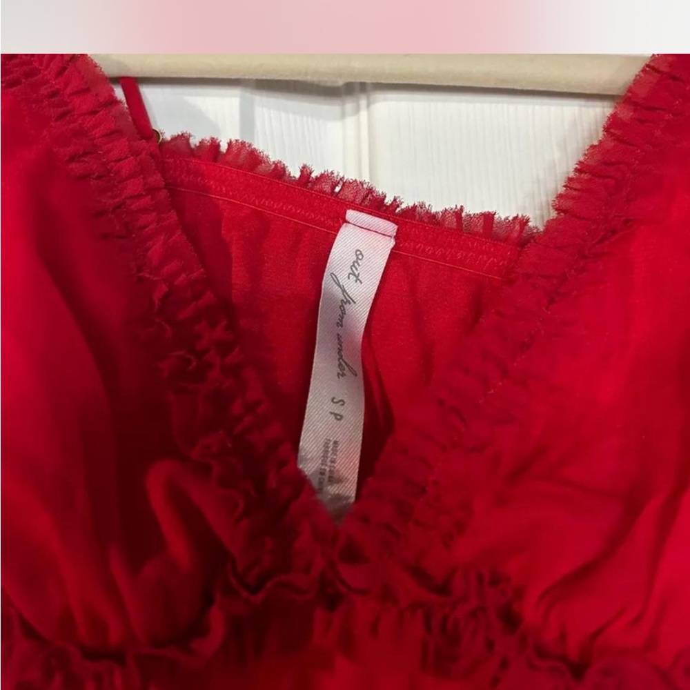 Red Ruffled Camisole Top - Picture 3 of 3
